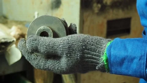 The technician using Vernier checked the tool Stock Footage 135515710