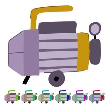 Technician vacuum pump vector cartoon graphic 库存插图