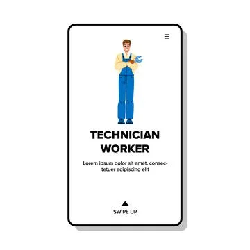 Technician worker vector Stock Illustration