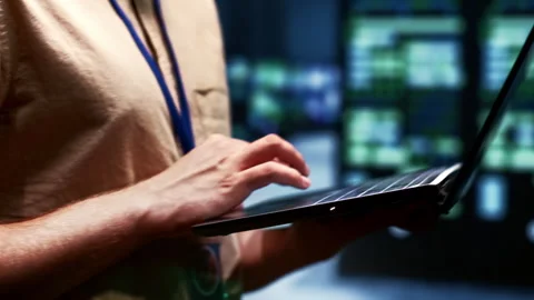 Technician writing server recovery plan Stock Footage 246713808