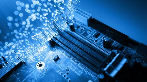 Technician's hands installing user memory on a computer main-board Stock Footage 65824106