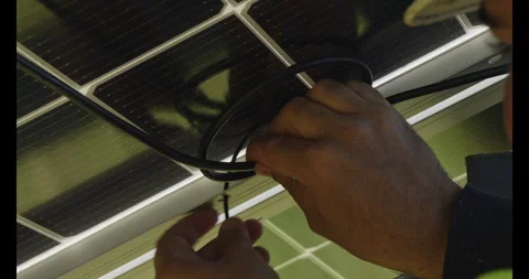 Techniciansmountingsolarpanelsrenewableenergy Stock Footage 336792980