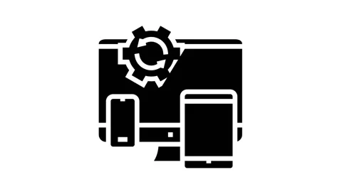 Technics optimize glyph icon animation Stock Footage 164219546