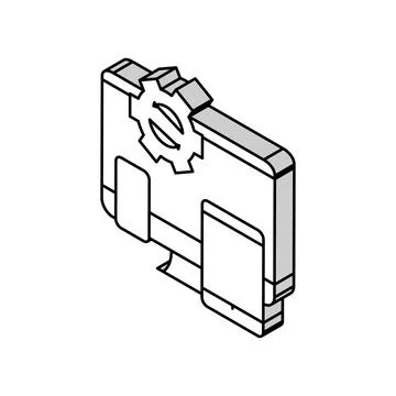 Technics optimize isometric icon vector illustration 库存插图
