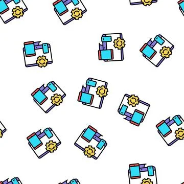 Technics optimize vector seamless pattern Stock Illustration