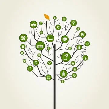 Technics a tree Stock Illustration