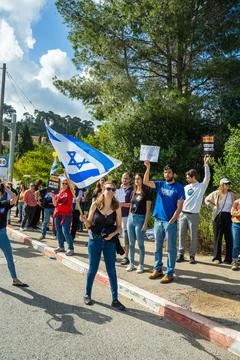 Technion students protest, Haifa Stock Photos