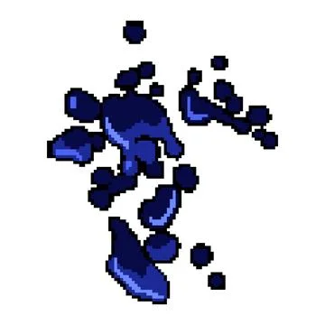 Technique ballpoint pen splatter pixel art vector illustration Stock Illustration