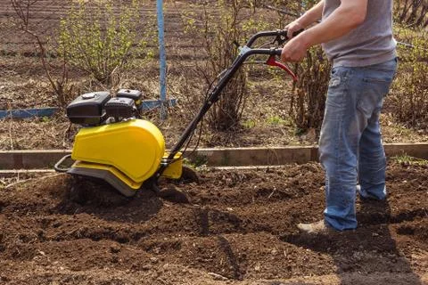 Technique for tillage. Stock Photos