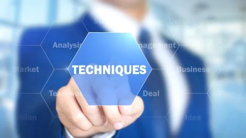 Techniques, Businessman working on holographic interface, Motion Graphics Stock Photos