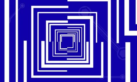 Techno abstract with blue background Stock Illustration