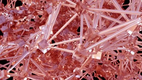 Techno abstract geometric background with cubes. 3D Rendering. Stock Illustration