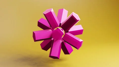 Techno abstract shape 3d geometric video animation background. Looping 3D motion Stock Footage 231088499