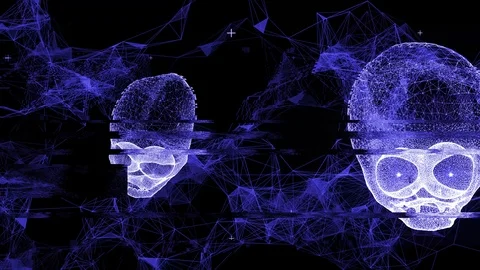 Techno Alien Skull VJ-Loop 1 Vidéo 120017463