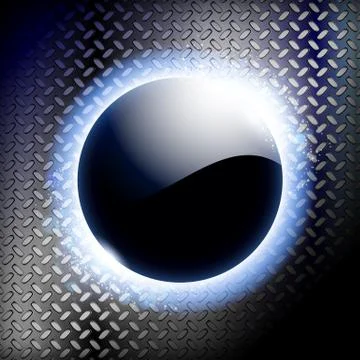 Techno background with blue light frame. Stock Illustration