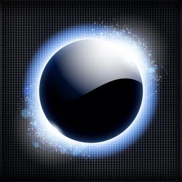 Techno background with blue light frame. Stock Illustration