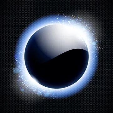 Techno background with blue light frame. Stock Illustration