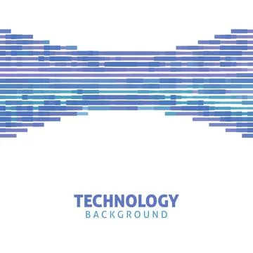 Techno background with blue mosaic on a white. Geometric vector pattern Stock Illustration