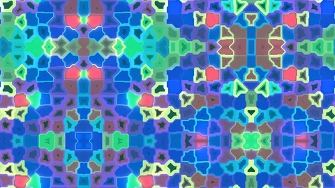 Techno Carpet - 4k Kaleidoscopic Multicolor Madness Motion Background Video Loop Stock Footage 98800176
