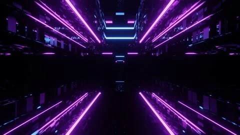 Techno Classy Glowing Neon Portal 4k uhd 3d rendering vj loop Stock Footage 138222803