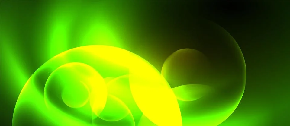 Techno concept with neon circles geometric design. Vector Illustration For Stock Illustration