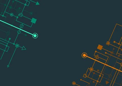 Techno connect dark background Stock Illustration