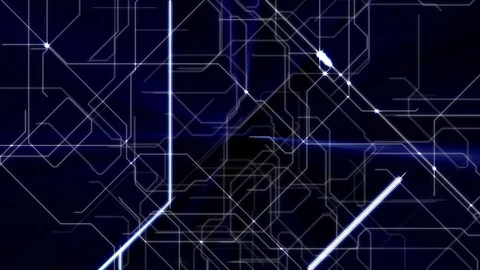 Techno connected with globe background Stock Footage 88610223