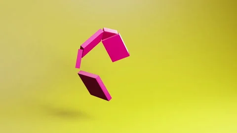 Techno cube 3d geometric video animation background. Looping 3D motion graphics Stockbeeldmateriaal 231091023