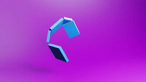Techno cube 3d geometric video animation background. Looping 3D motion graphics Stock Footage 232970232