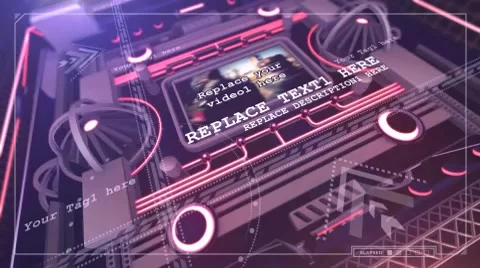 Techno cube project Stock After Effects