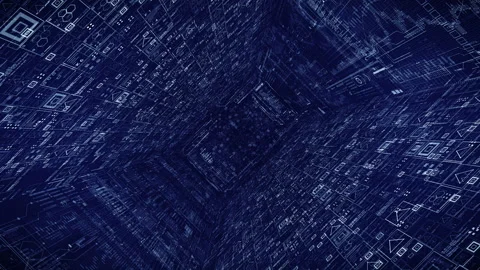 Techno Cyberspace HUD intro. Stock Footage 88391609
