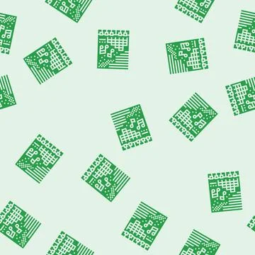 Techno disco party glyph seamless pattern Stock Illustration