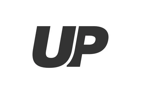 UP Techno Editable Font Logo For Corporate Branding. Bold, Futuristic Desig.. Stock Illustration