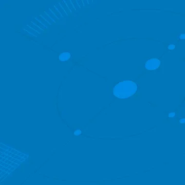 Techno geometric square background in blue tones. Stock Illustration