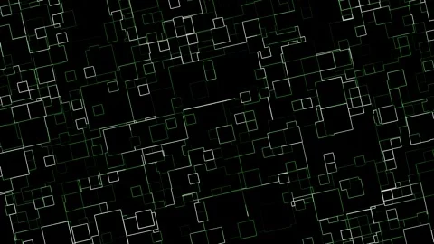 Techno Grid Rotation Animation | Sci-Fi Geometric Loop Stock Footage 313863059