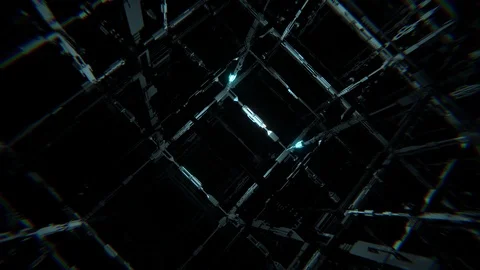 Techno Grid Space VJ Stock Footage 89936292