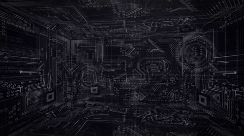 Techno Hud box.Electrons connections. Stock-Footage 65780774