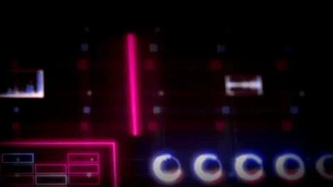 Techno HUD Pans Stock Footage 81945896