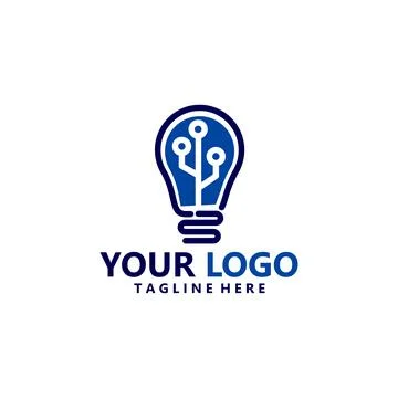 Techno ideas logo design vector Stock Illustration