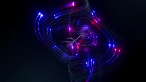 Techno light trails motion background loop animated Stock Footage 319653771