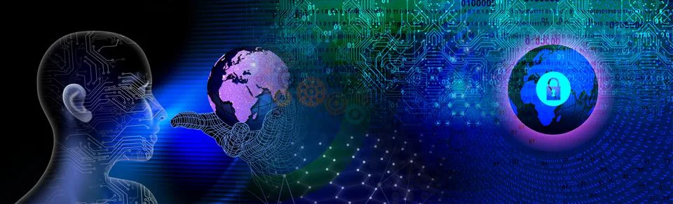 Techno-logy-1200 Stock Illustration