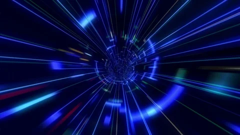 Techno Matrix Tunnel Trip Video stock 80992673