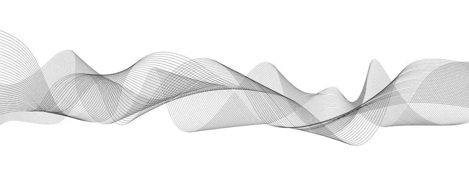 Techno mesh waves background. Digital dynamic flow Stock Illustration