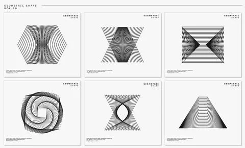 Techno motion lines abstract shape design template. Modern blend line logo. Stock Illustration