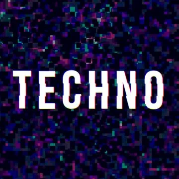 Techno music sign Stock Illustration