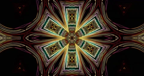 Techno Neon Lines Elegant Geometric Pattern Distorted Loop Background Stock Footage 156416864