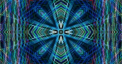 Techno Neon Lines Elegant Geometric Pattern Distorted Loop Background Stock Footage 156421672