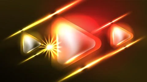 Techno neon triangles with light effects in the dark Illustrazione stock
