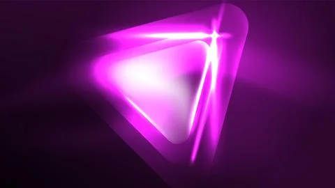 Techno neon triangles with light effects in the dark Illustrazione stock