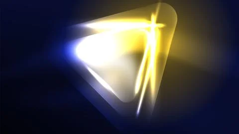 Techno neon triangles with light effects in the dark Illustrazione stock